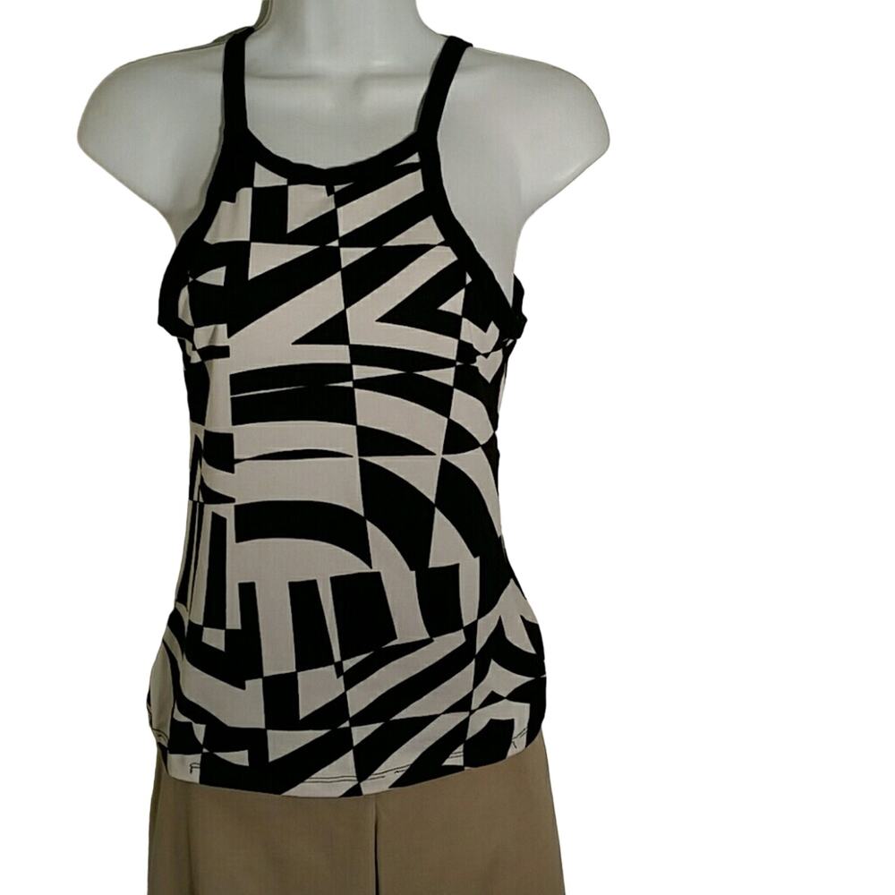 I am Abstract Black White Tank Top. M